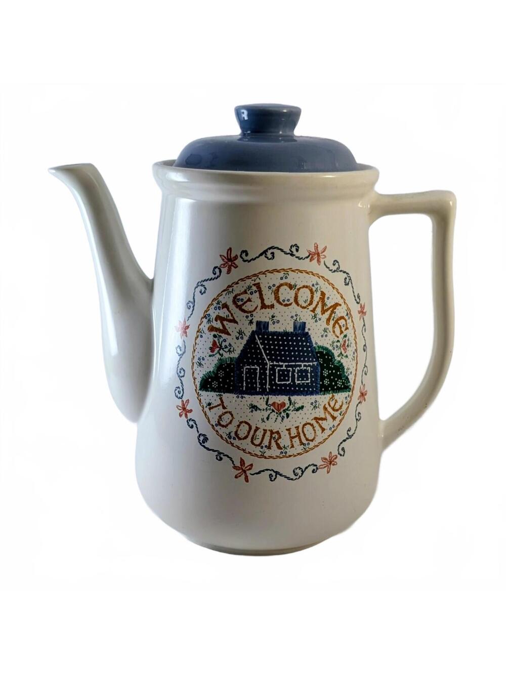 Home Interiors "Welcome to Our Home" Teapot